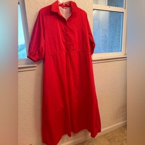 Hermoza Natalia Resort Wear & Quiet Luxury Susanna  Cinched Waist Maxi 💯% Cotton